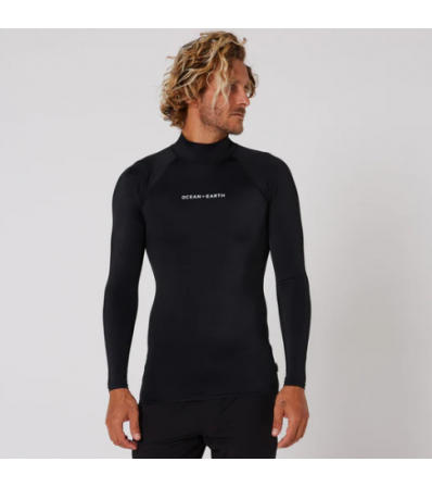 Горнище за сърф O&E Script Rash Long Sleeve Rash Shirt Mens
